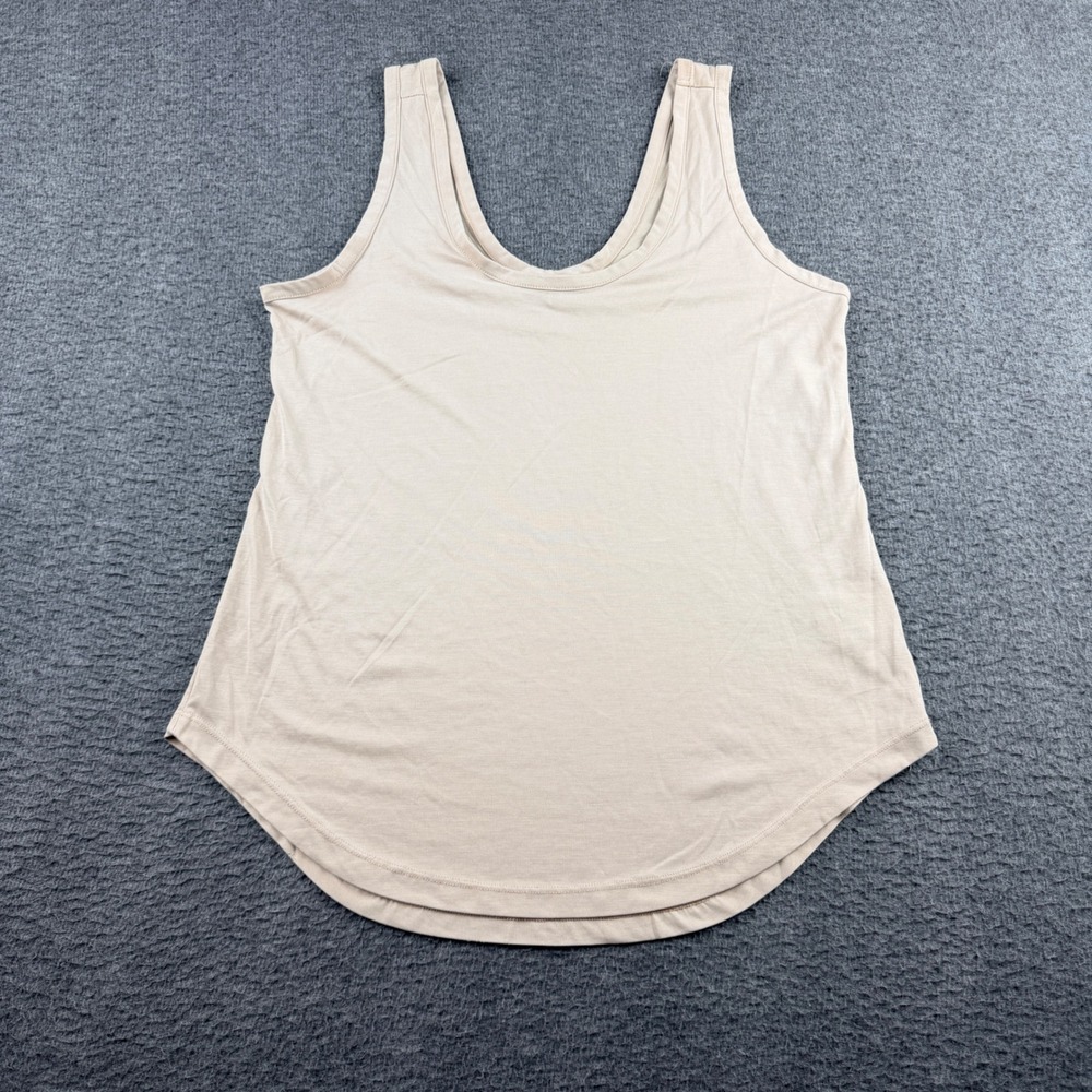 Naked Zebra Women's S Small Tan Modal Blend Scoop Neck Tank Top AT2580